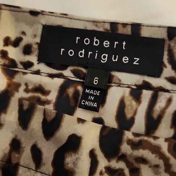 - Robert Rodriguez silk leopard dress size 6 - Picture 7 of 8